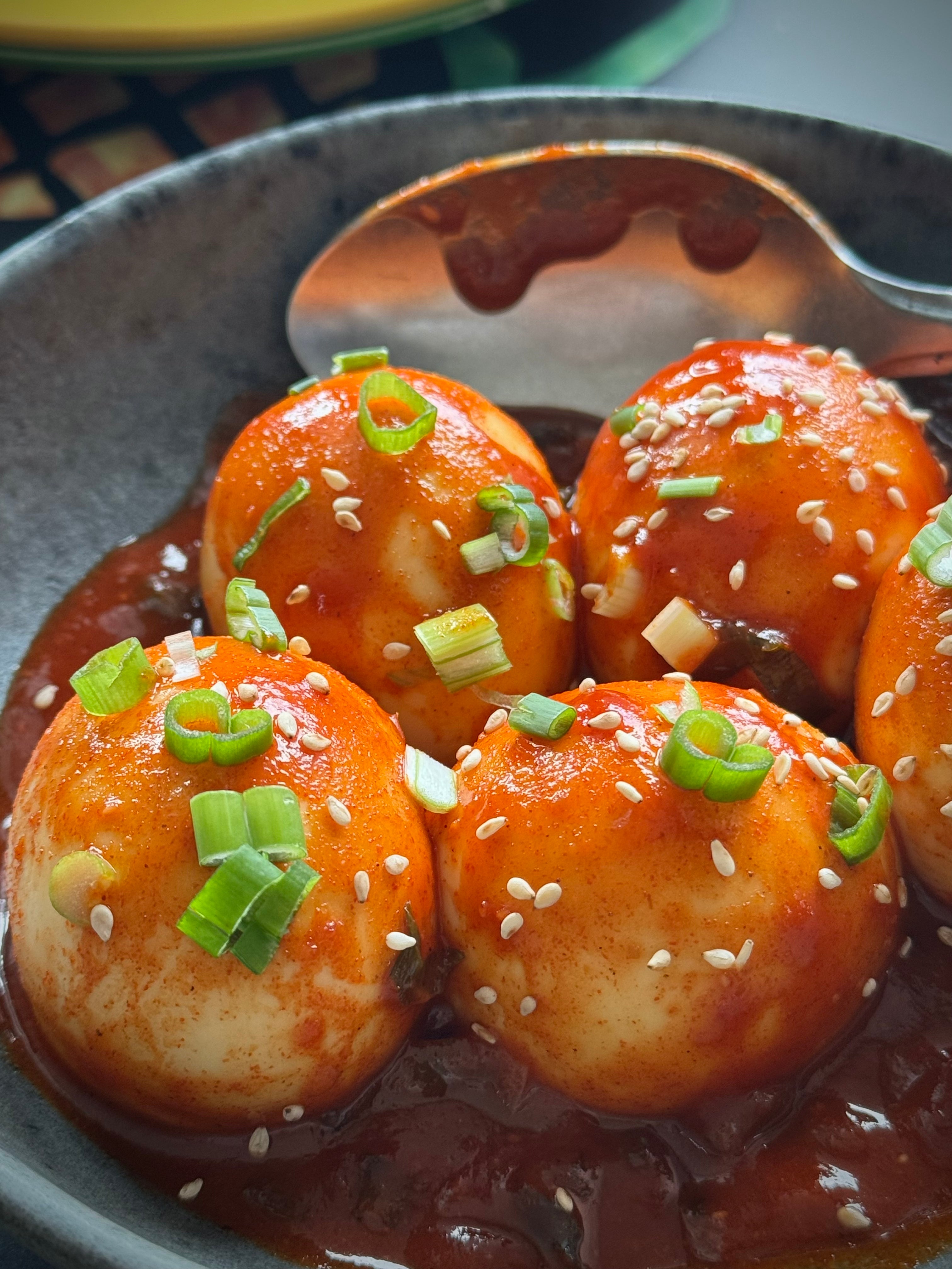 Gochujangbraised eggs BOMBOM